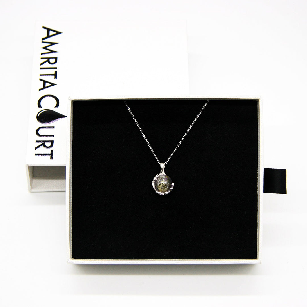 Gift Box - Aroma Necklace White Gold - Planet Lunar Lavender (Lanvender Purple) + Purify Oil Blend - Image 4