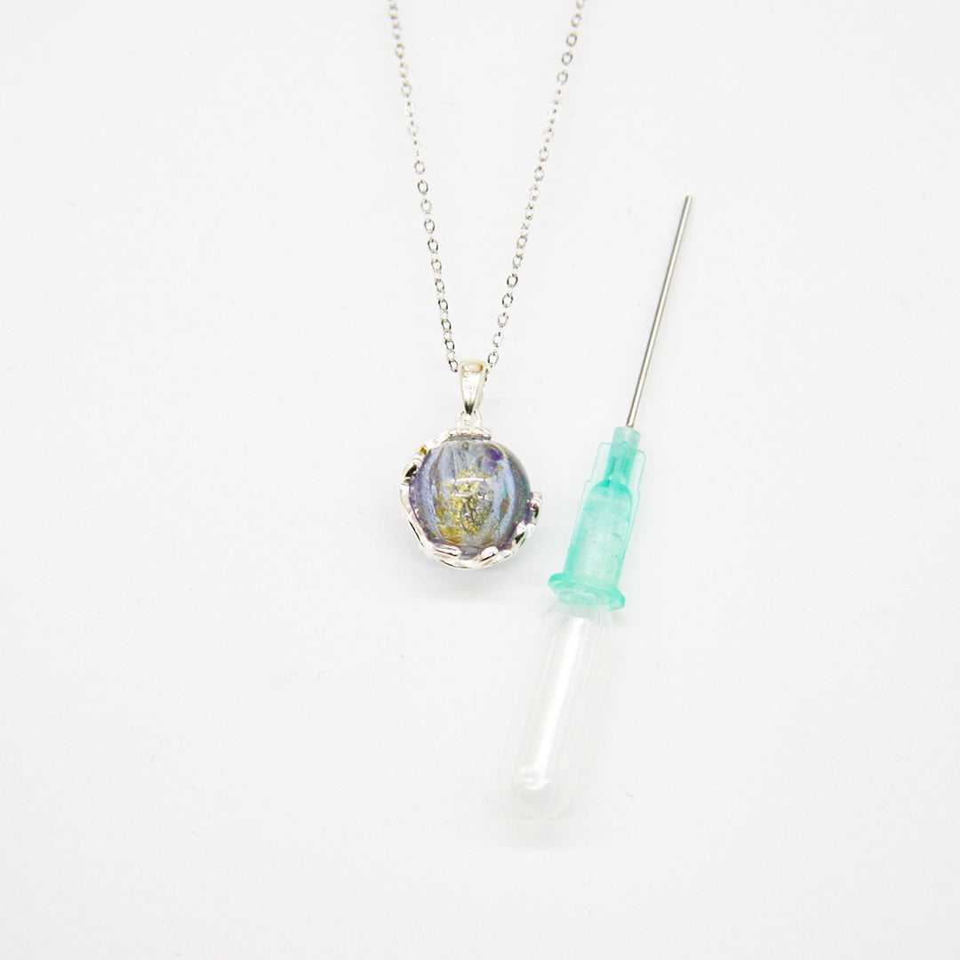 Gift Box - Aroma Necklace White Gold - Planet Lunar Lavender (Lanvender Purple) + Purify Oil Blend - Image 5