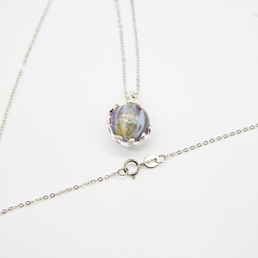 Gift Box - Aroma Necklace White Gold - Planet Lunar Lavender (Lanvender Purple) + Purify Oil Blend - Image 6