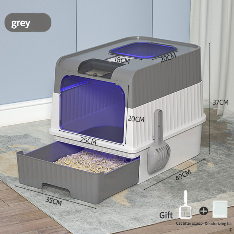 Automatic UV Sterilizing Cat Litter Box -Enclosed Design, Odor Control, and UV Germicidal Technology - Image 5
