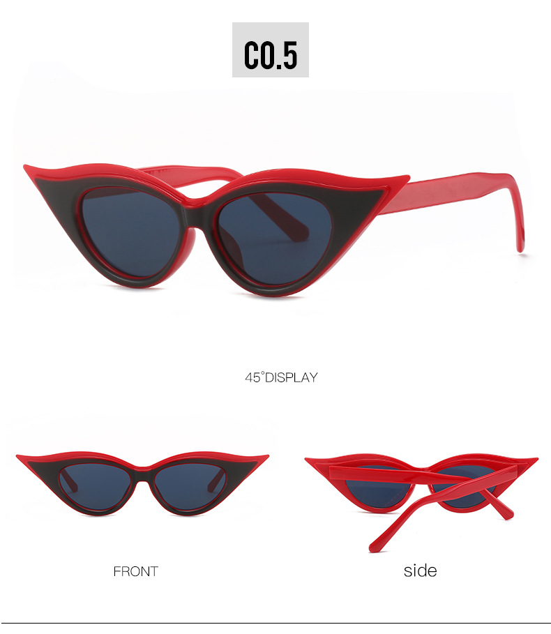 Retro Cat-Eye Sunglasses - Stylish Red Vintage Frames for Women - Image 2