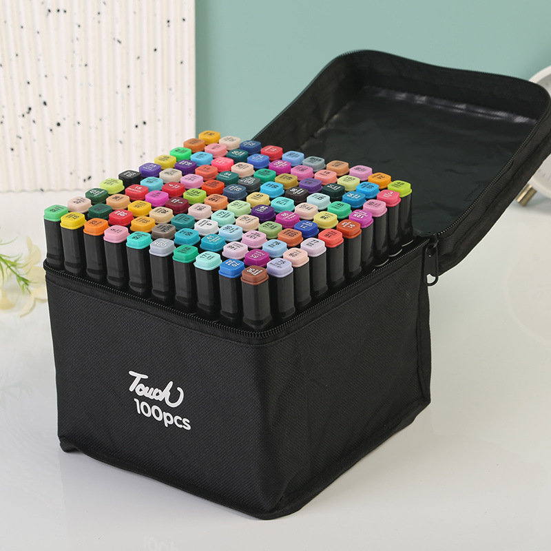 100-Color Professional Dual-Tip Art Marker Set