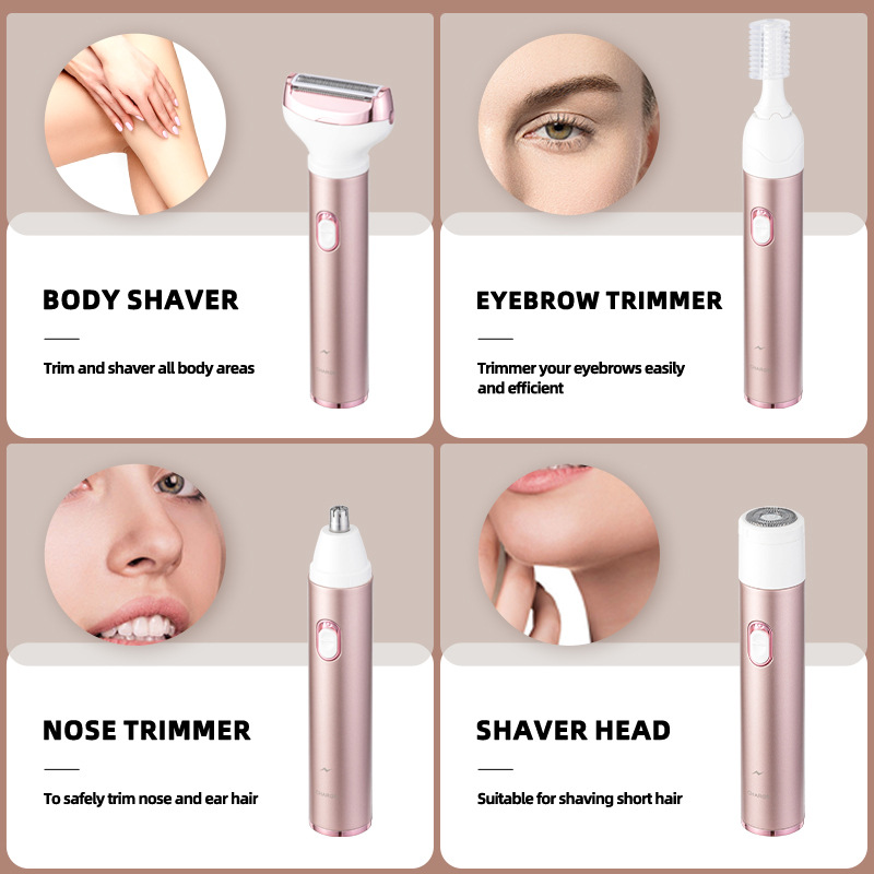 4-in-1 Women Electric Hair Removal Trimmer & Grooming Kit - Image 3