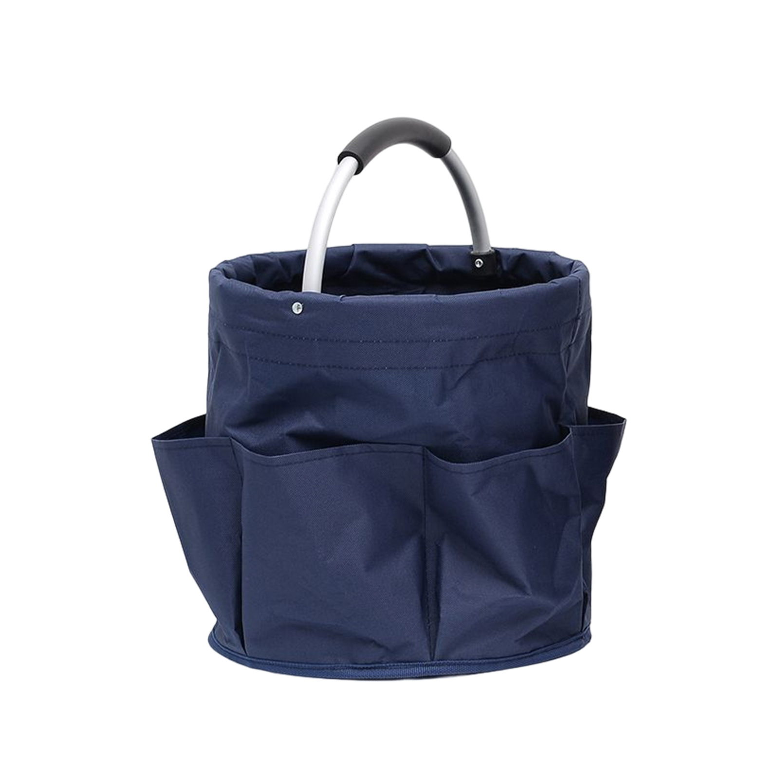Foldable Portable Picnic Basket Storage Bag with Handle - Navy Blue