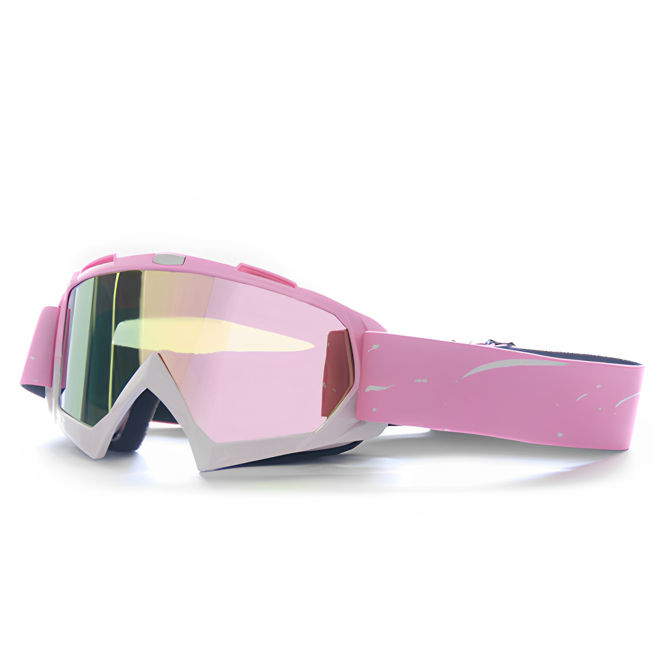 Protective Motorcycle & Ski Goggles - Progressive Pink / Rose Pink Lens