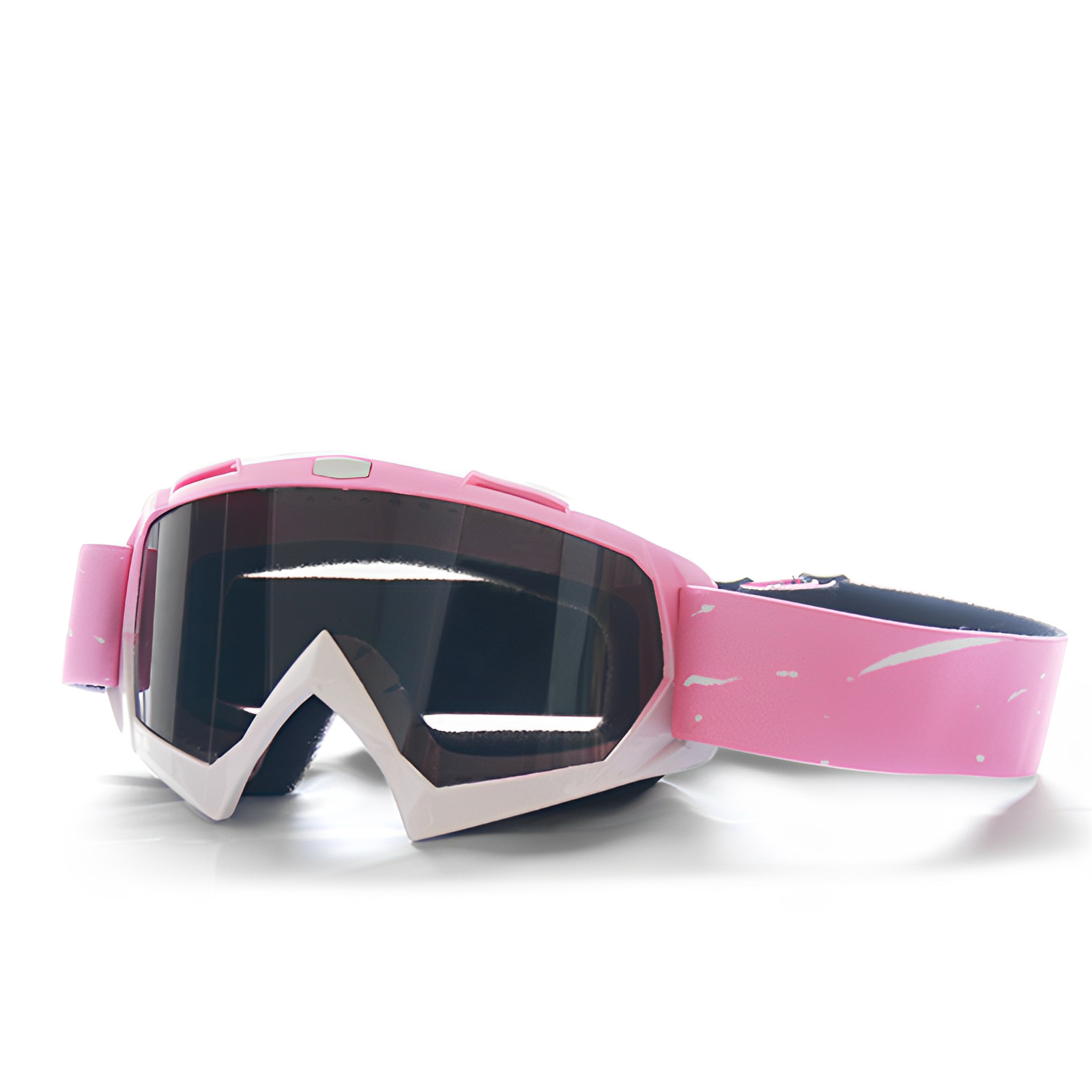 Protective Motorcycle & Ski Goggles - Progressive Pink / Grey Lens