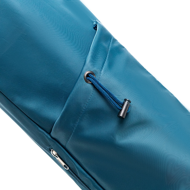 Multi-Functional Yoga Mat Carry Backpack Bag Wet Pocket - Dark Blue - Image 2