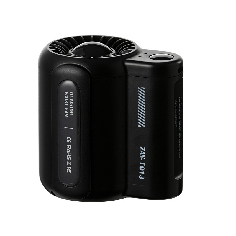 Portable Wearable Outdoor Waist Fan - Black