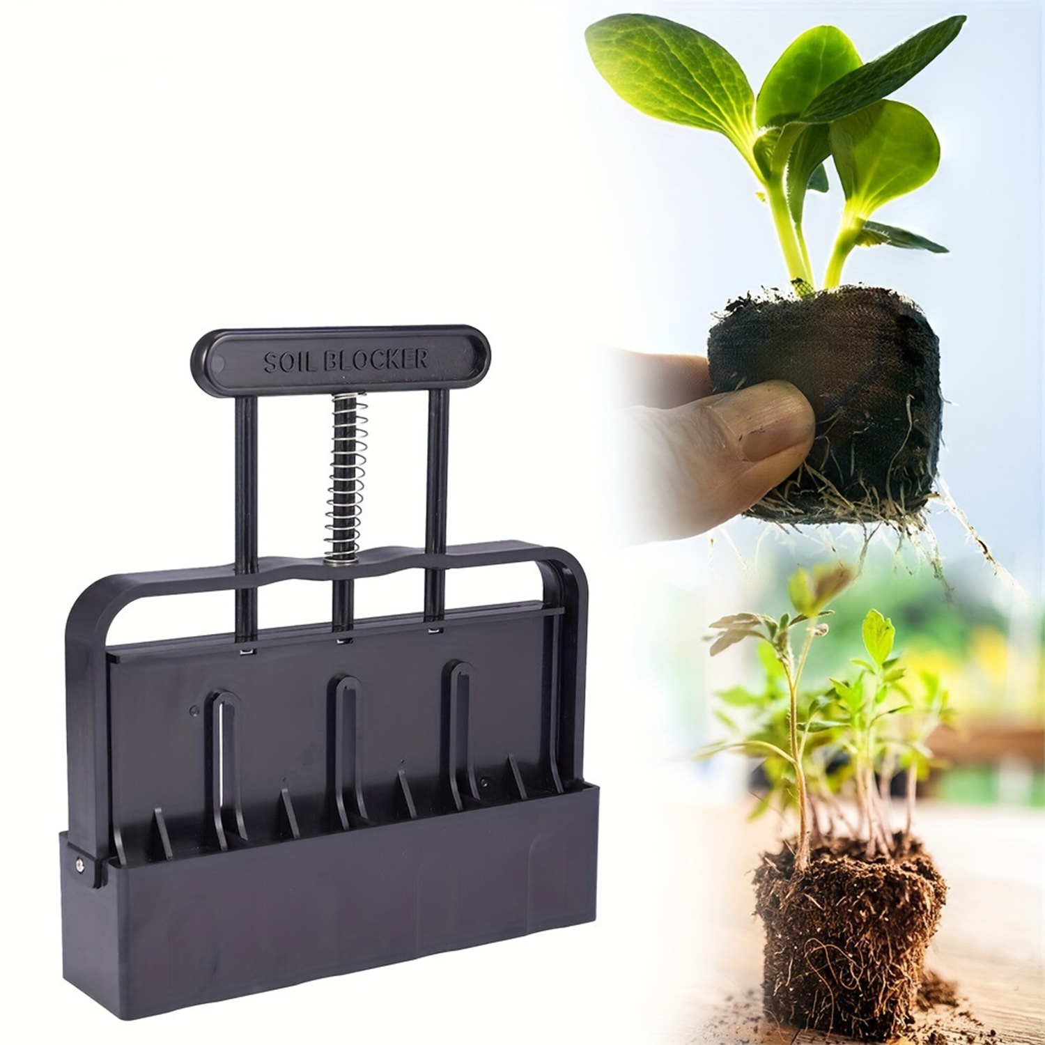 5x5 Handheld Soil Block Maker Tool for Seed Starting