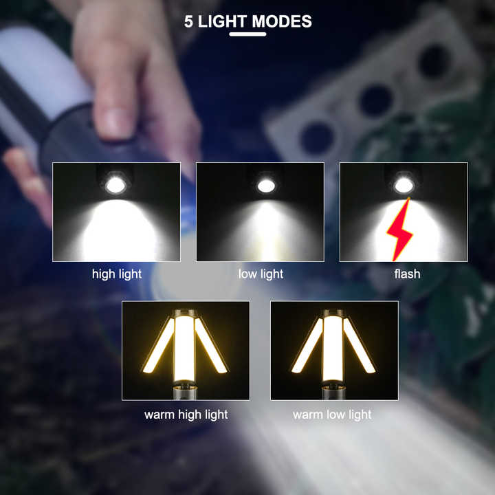 Telescopic Portable LED Camping Lantern Height Adjustable USB-C - Image 4