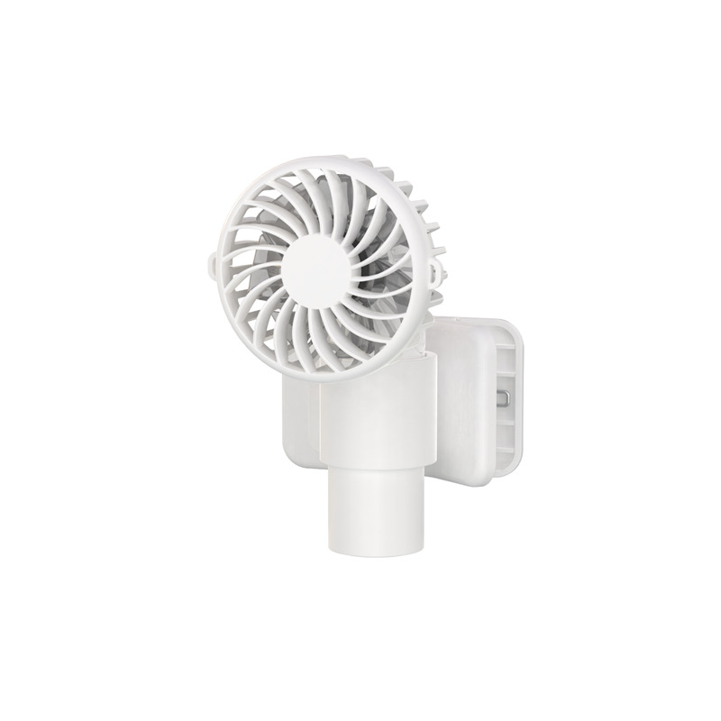 White Portable Clip Fan DQ261 1000mAh 3 Speed Cooling
