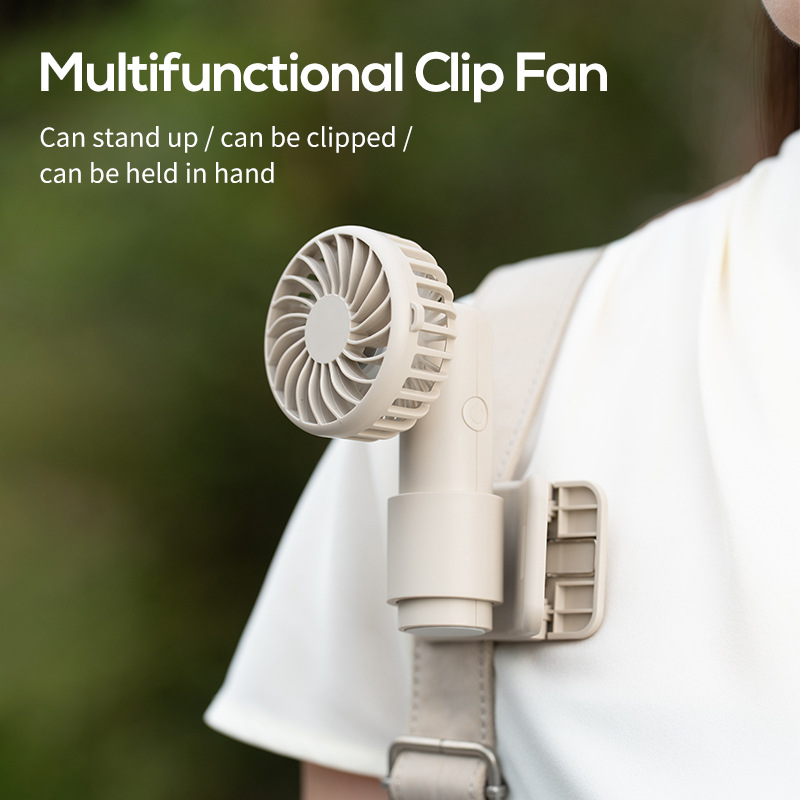 Apricot Portable Clip Fan DQ261 1000mAh 3 Speed Cooling - Image 2