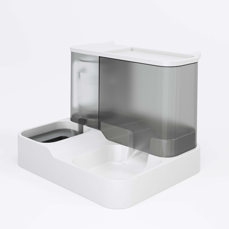 Grey 3L Automatic Cat Feeder and Water Dispenser