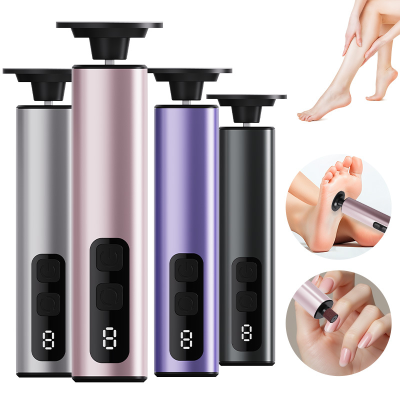 9-Speed Rechargeable Electric Foot File Callus Remover - Purple - Image 2