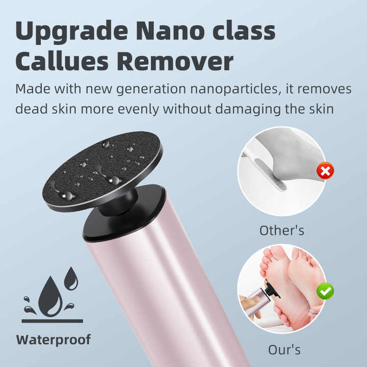 9-Speed Rechargeable Electric Foot File Callus Remover - Purple - Image 4