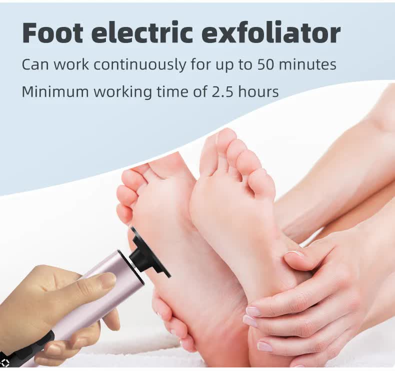9-Speed Rechargeable Electric Foot File Callus Remover - Purple - Image 13
