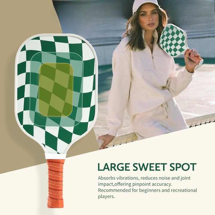 Set 3 White And Green T700 Carbon Fiber Pickleball Paddle Set - 2 Paddles, 4 Balls, Carry Bag - Image 4