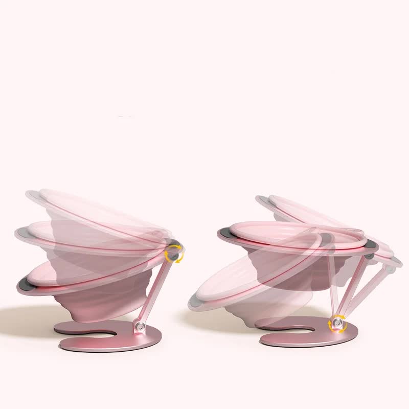 Yellow Foldable Elevated Tilted Pet Bowl Set - Image 4