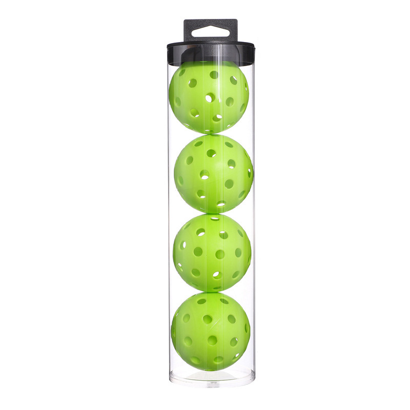 2 Tubes Green Outdoor Pickleball Balls 4-Pack - Durable 40-Hole Design with Carry Tube (8 Balls)