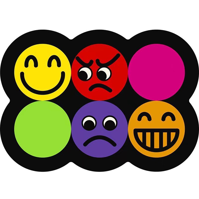 Style 11 Colorful Emoticons Absorbent Diatomaceous Earth Pet Feeding Mat (50x80cm)