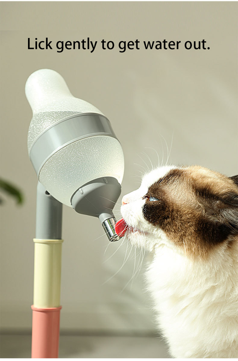 Grey Adjustable Height Pet Water and Food Dispenser Station - Image 3
