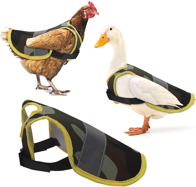 4 Pcs Camouflage Green High Visibility Chicken and Duck Safety Vest - Image 8