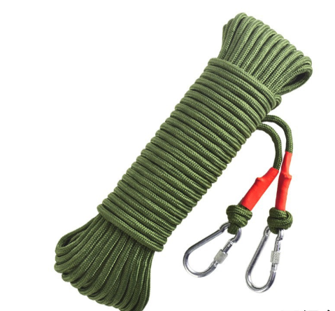 Green Wire Core Heavy Duty Adjustable Clothesline Set 4-Pack 10m