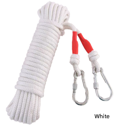 White Wire Core Heavy Duty Adjustable Clothesline Set 4-Pack 10m