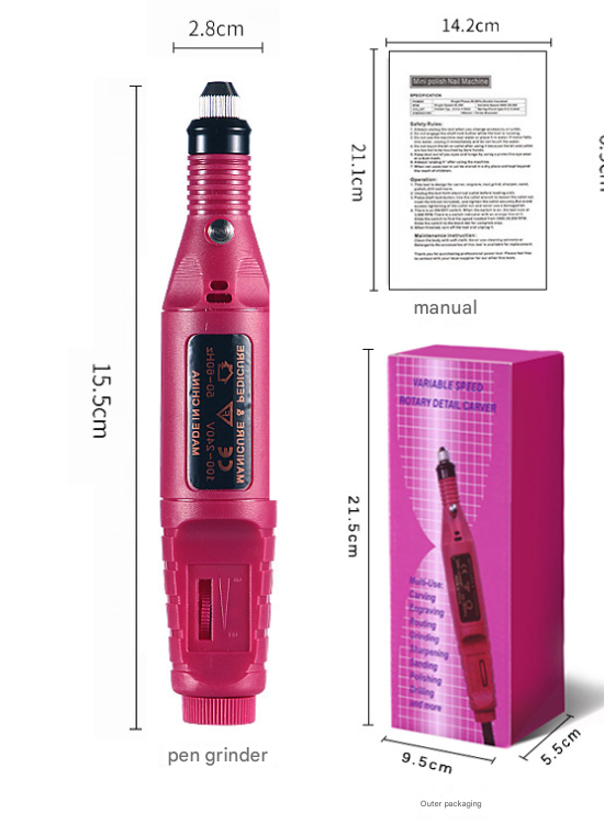 Portable USB Electric Nail Drill Set with Wool Bits & Sanding Bands - Image 3