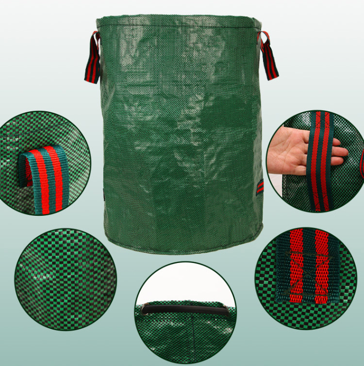 400L Heavy Duty Collapsible Garden Waste Bags Set of 2 - Reusable Yard Bin