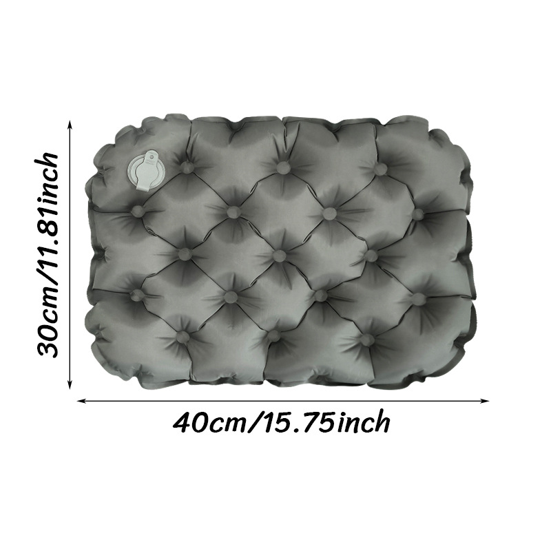 Olive Grey Portable Inflatable Seat Cushion 40x30x5cm