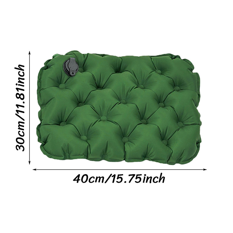 Green Portable Inflatable Seat Cushion 40x30x5cm