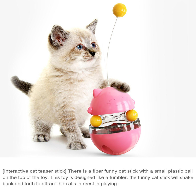 Blue Cat Teaser Cup Interactive Treat Dispensing Wand Toy - Image 6