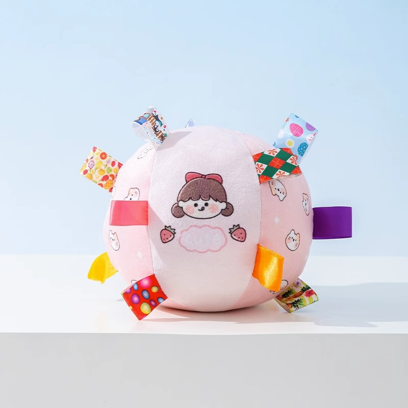Strawberry Girl Durable Dog Training Interactive Ball With Sensory Tags