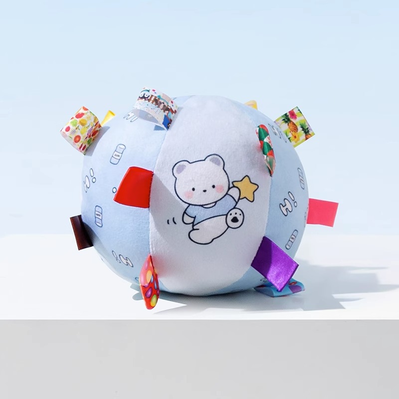 Blue Star Bear Durable Dog Training Interactive Ball With Sensory Tags