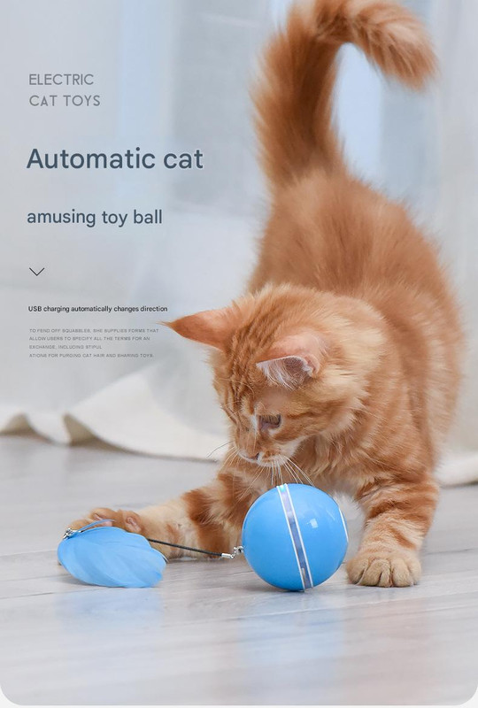 Smart USB Rechargeable Pet Interactive Rolling Ball (Pink) - Image 4