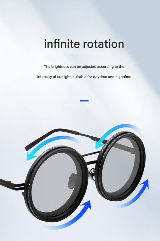 Adjustable Steampunk ND9 Filter Sunglasses (Gold) - Image 3