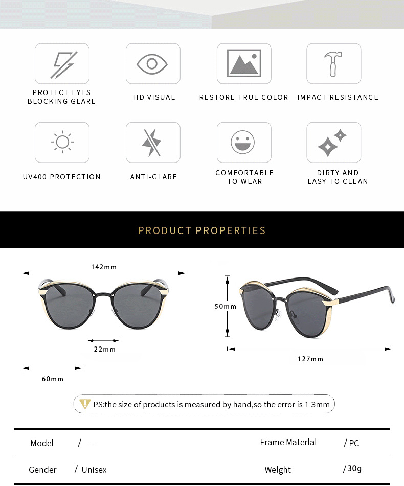 2-Pack Brown Anti-Glare Women's Cat Eye Sunglasses - Image 2