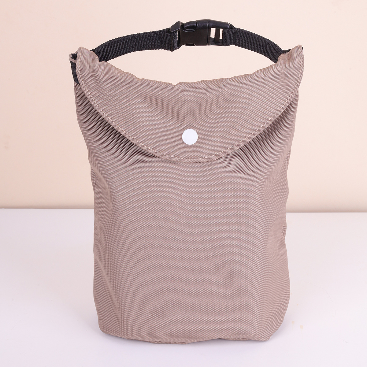 2 Pcs Khaki Portable Roll-Top Pet Food Treat Pouch
