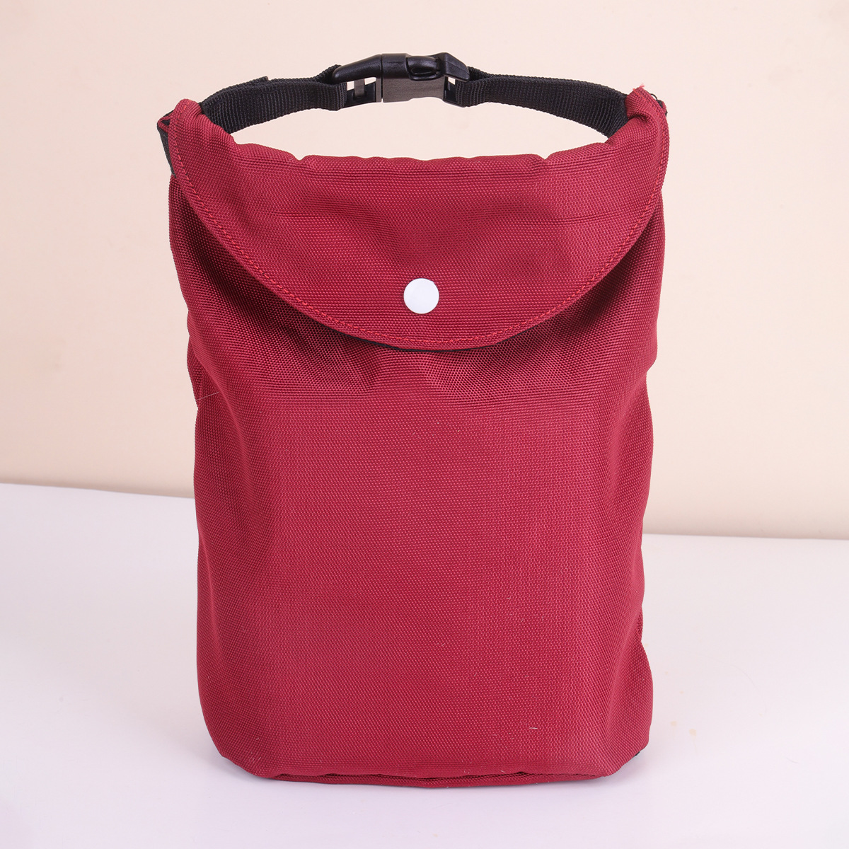 2 Pcs Red Portable Roll-Top Pet Food Treat Pouch