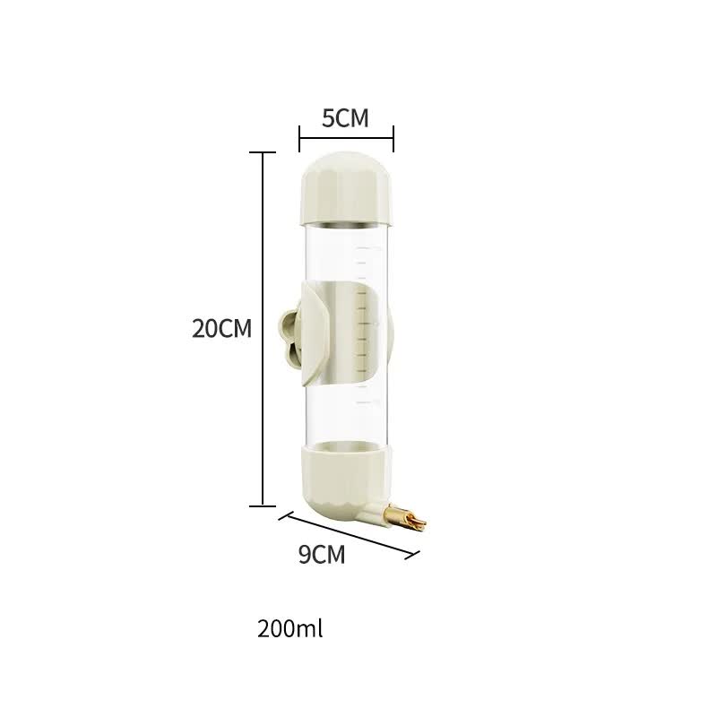 White 200ml Automatic Leakproof Bird Water Feeder Bottle