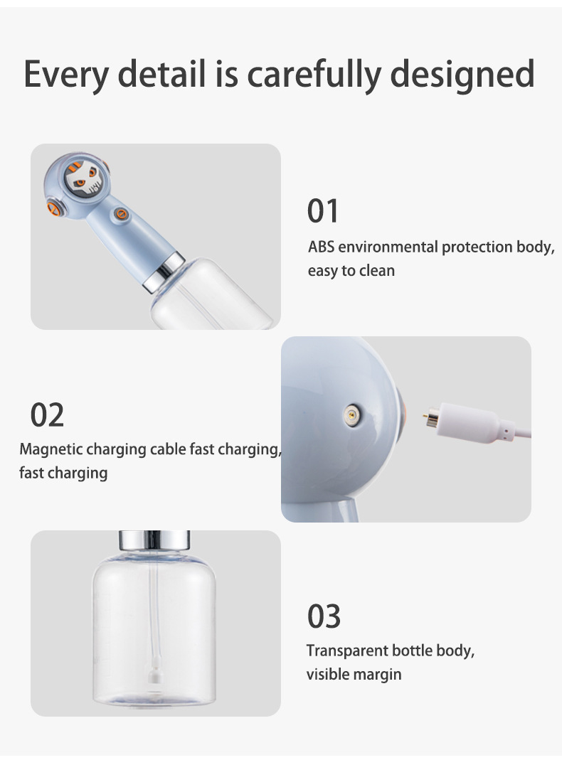 White Electric Pet Shampoo Foamer Gun with Quiet Operation - Image 8