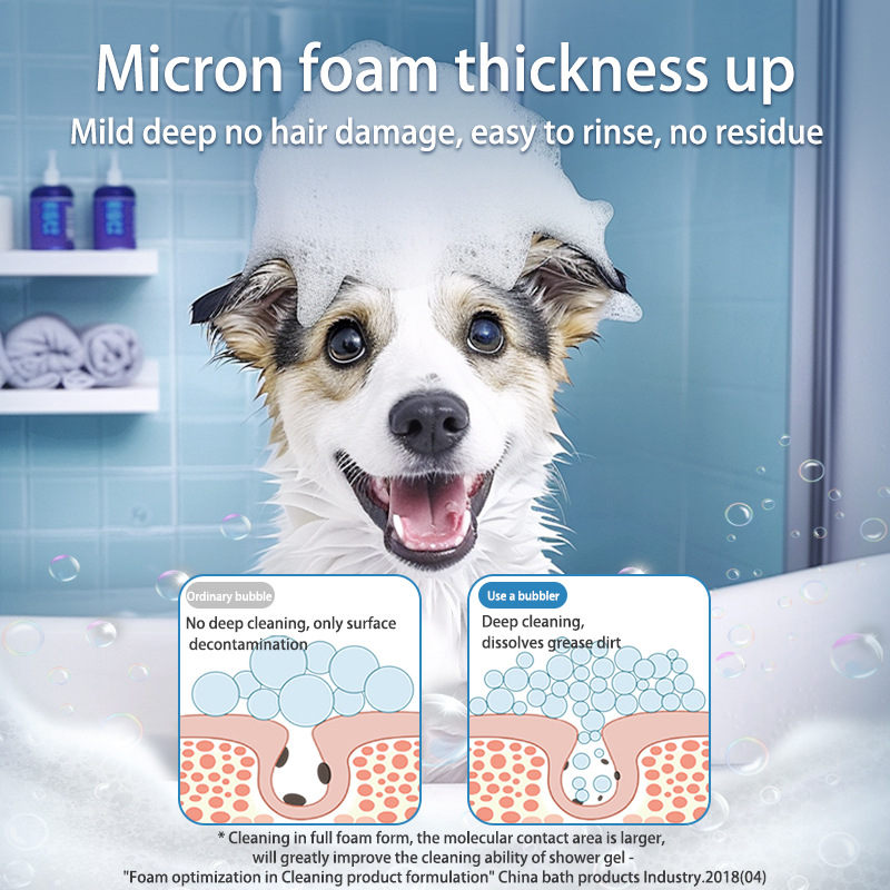 Dark Blue Electric Pet Shampoo Foamer Gun with Quiet Operation - Image 3