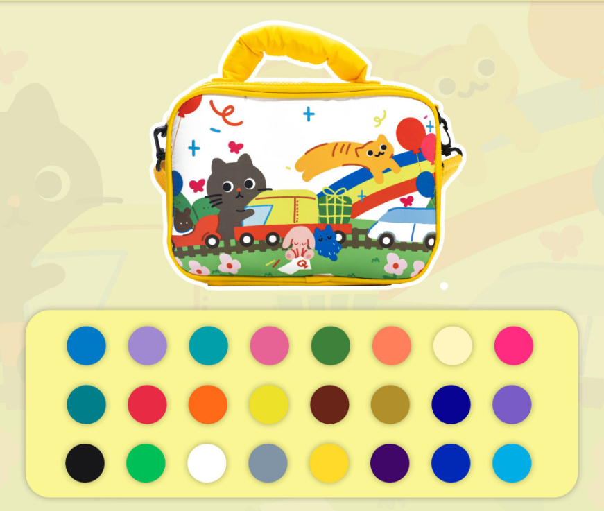 24 Colors Kids Double-Layer Marker Set with Carry Case - Portable Art Supply Organizer Bag