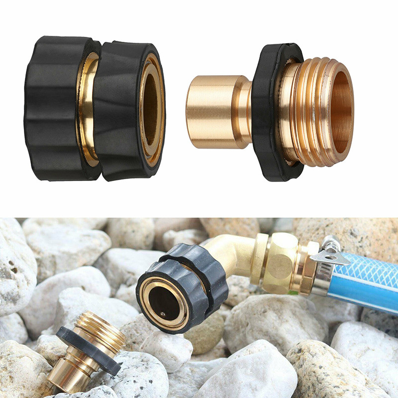 American Standard 3/4 Inch Brass Quick Connect Garden Hose Adapter Set