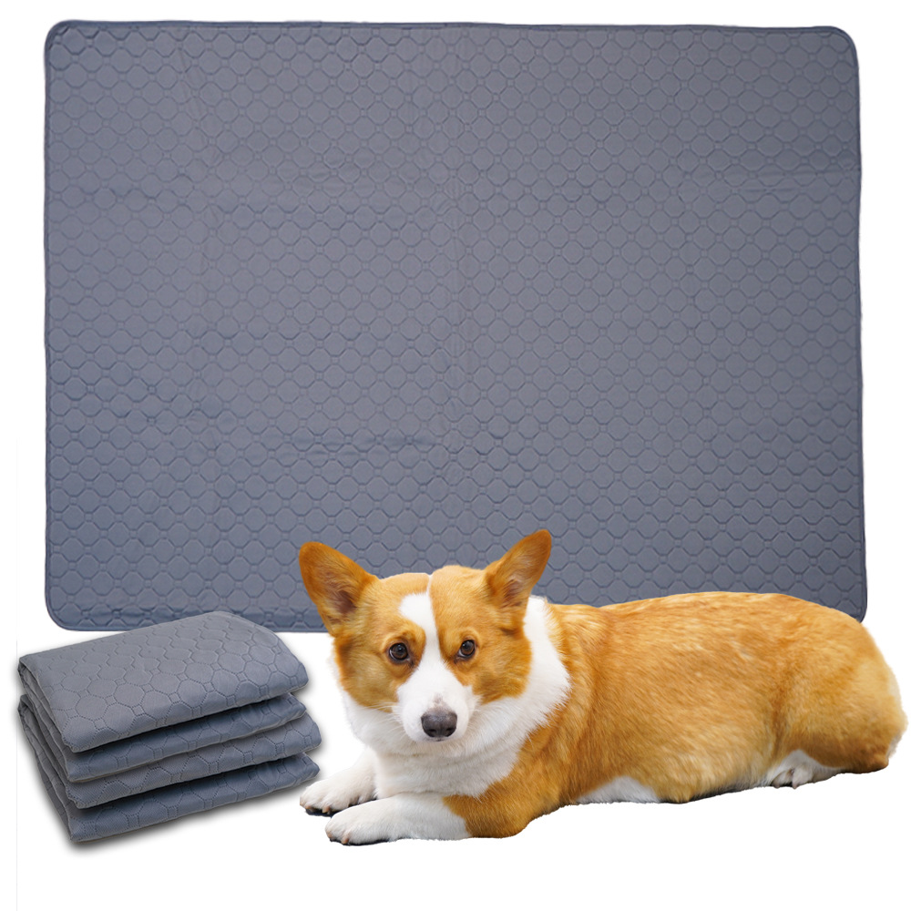 Reusable Pet Training Pads - 4-Layer Waterproof & Absorbent Mat (Size L, 100cm x 70cm)