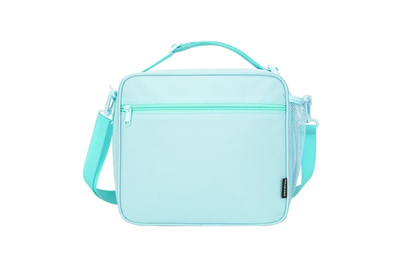 Blue Sparkling Rainbow Heart Insulated Kids Lunch Bag with Shoulder Strap - Image 5