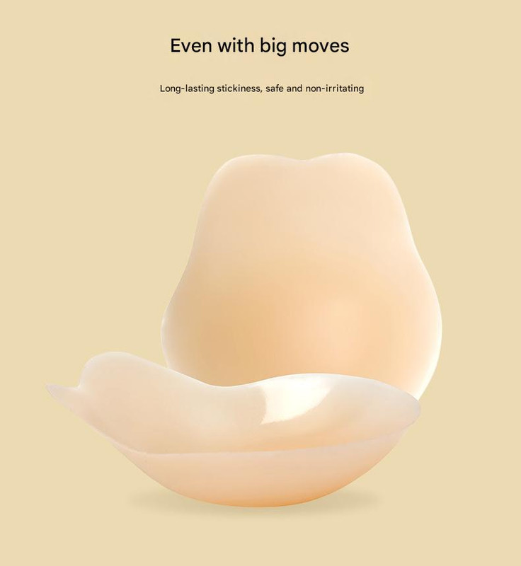 Size M 3 Pairs Skin Color Reusable Silicone Breast Lift Nipple Covers - Image 8