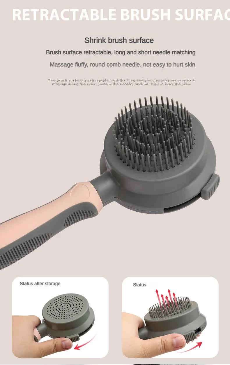 Green And Grey Dual Sided Pet Grooming Slicker Brush And Bath Comb - Image 6