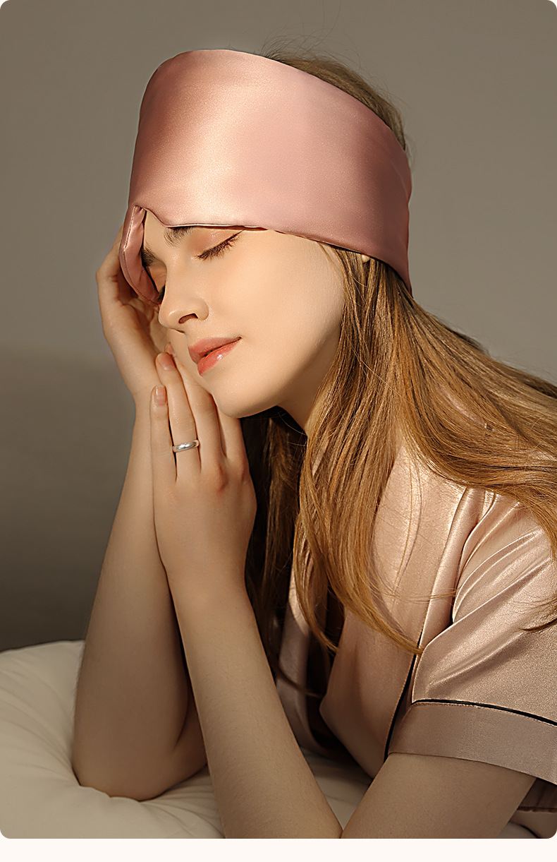 Pink Luxury 19 Momme Mulberry Silk Sleep Mask Blackout